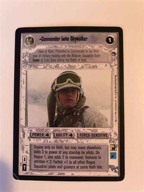 Decipher Star Wars CCG Commander Luke Skywalker Japanese Hoth BGS