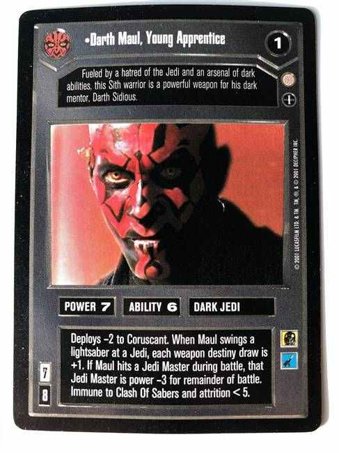 Star Wars CCG Darth Maul, Young Apprentice