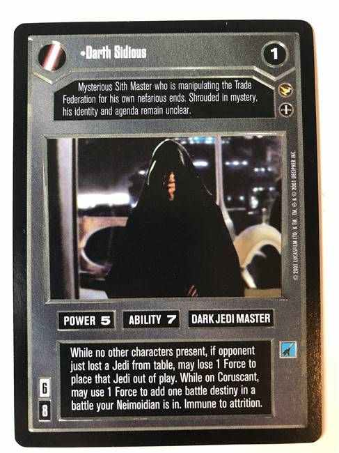 Darth Maul With Lightsaber TOURNAMENT FOIL Star Wars CCG Card Game 海外 即決 -  スキル、知識