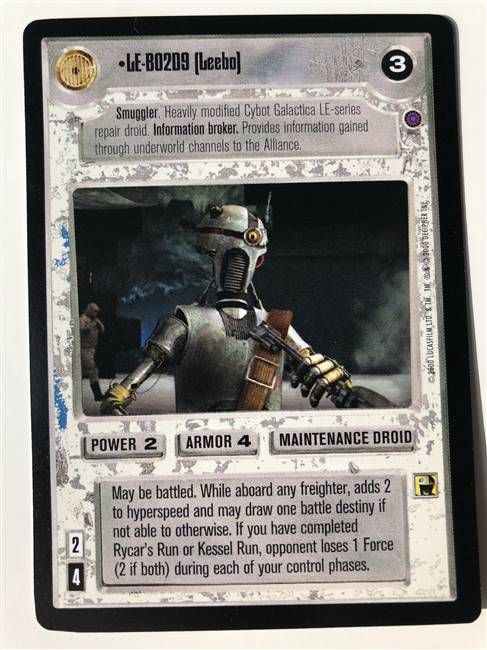 STAR WARS CCG Graded HGA 9.0 LE-B0209 (Leebo) 海外 即決-