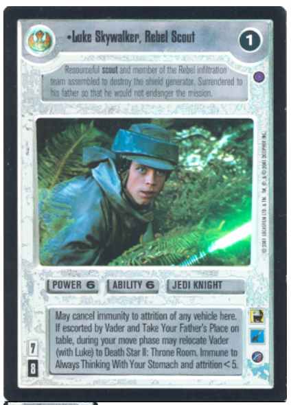 Star Wars CCG Luke Skywalker, Rebel Scout (Foil)