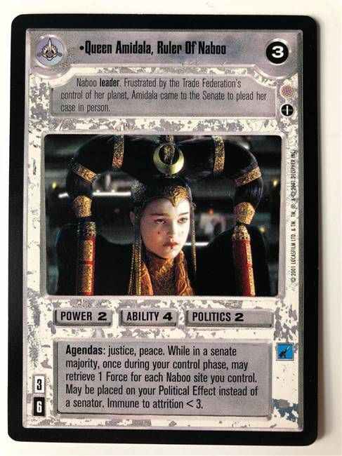 Star Wars CCG Queen Amidala, Ruler Of Naboo