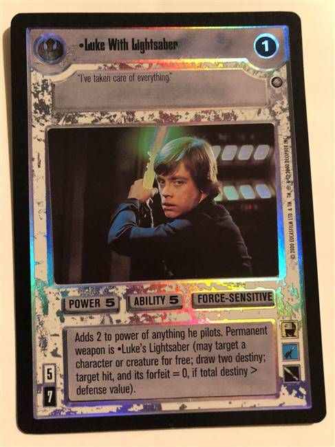 Star Wars CCG Luke With Lightsaber (Foil)