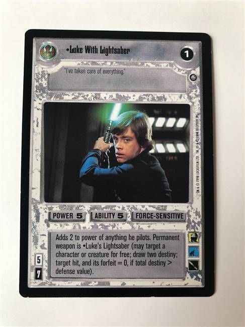 Star Wars CCG Luke With Lightsaber