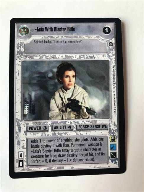 Star Wars CCG Leia With Blaster Rifle