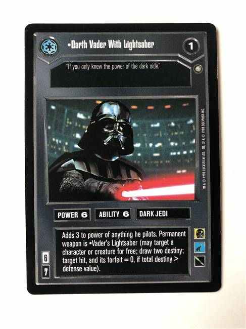 Star Wars CCG Darth Vader With Lightsaber