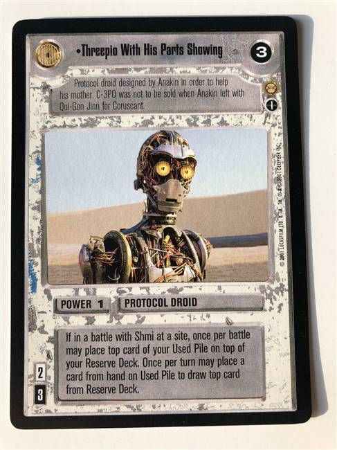 SWCCG Star Wars CCG Reflections III 3 Foil Threepio With His Parts