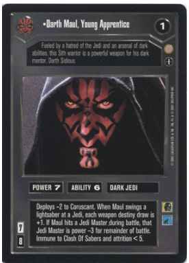 Star Wars CCG Darth Maul, Young Apprentice (AI)