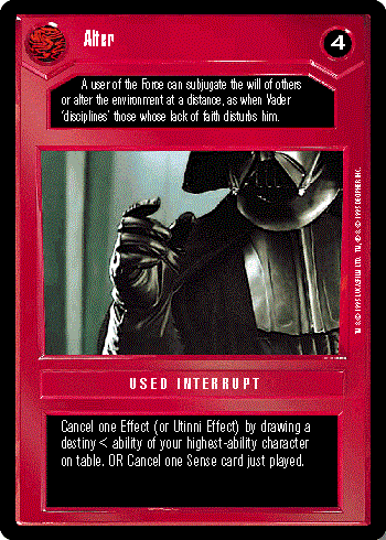 Black border Decipher Darth Vader sale card for Star Wars.