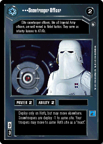 Star Wars CCG Snowtrooper Officer