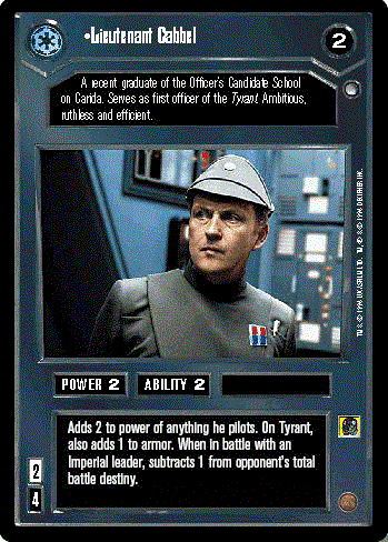 Star Wars CCG Lieutenant Cabbel