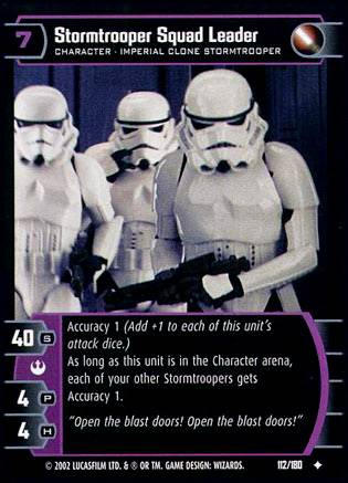 SWCCG Star Wars CCG Stormtrooper Squad Leader