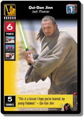 Star Wars Young Jedi CCG Qui-Gon Jinn, Jedi Master